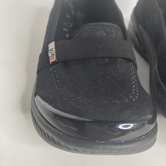 Bzees Nugget Women Sz 7 M Slip On Wedge Loafer Sneaker Shoe Flats Black Comfort - Picture 4 of 9